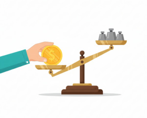A founder balancing costs and value to optimize their LTV to CAC ratio.